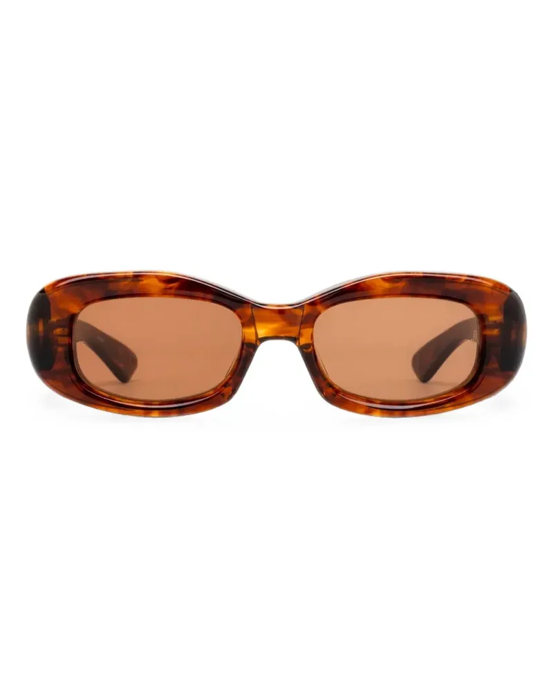 Jacques Marie Mage Ann Sonnenbrille mit eckigem Gestell - Braun Braun