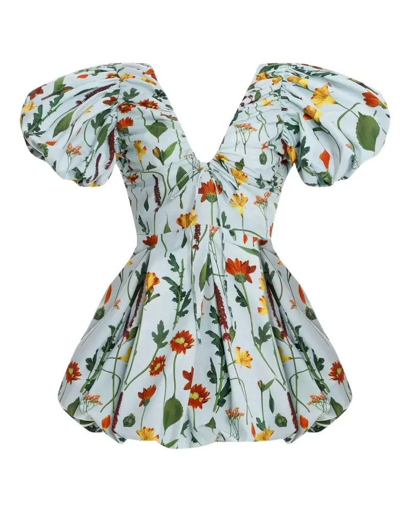 AGUA BENDITA Noni Primavera floral-print mini dress - Blau Blau