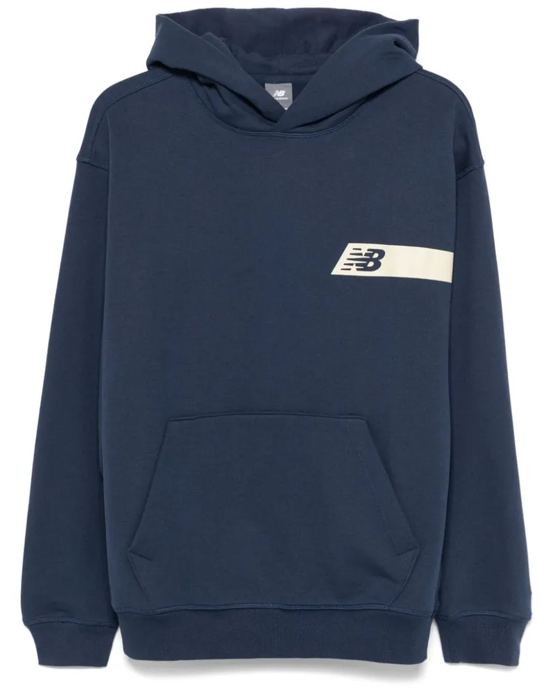 New Balance Athletics Hoodie Blau