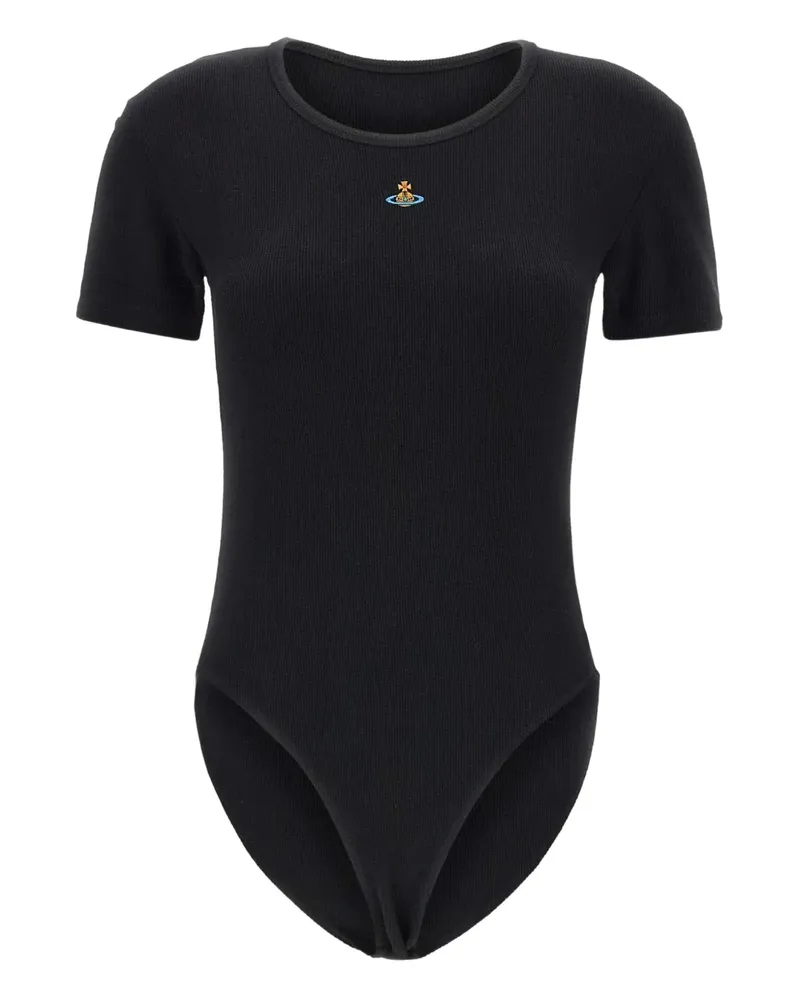 Vivienne Westwood T-Shirt mit Logo-Stickerei - Schwarz Schwarz