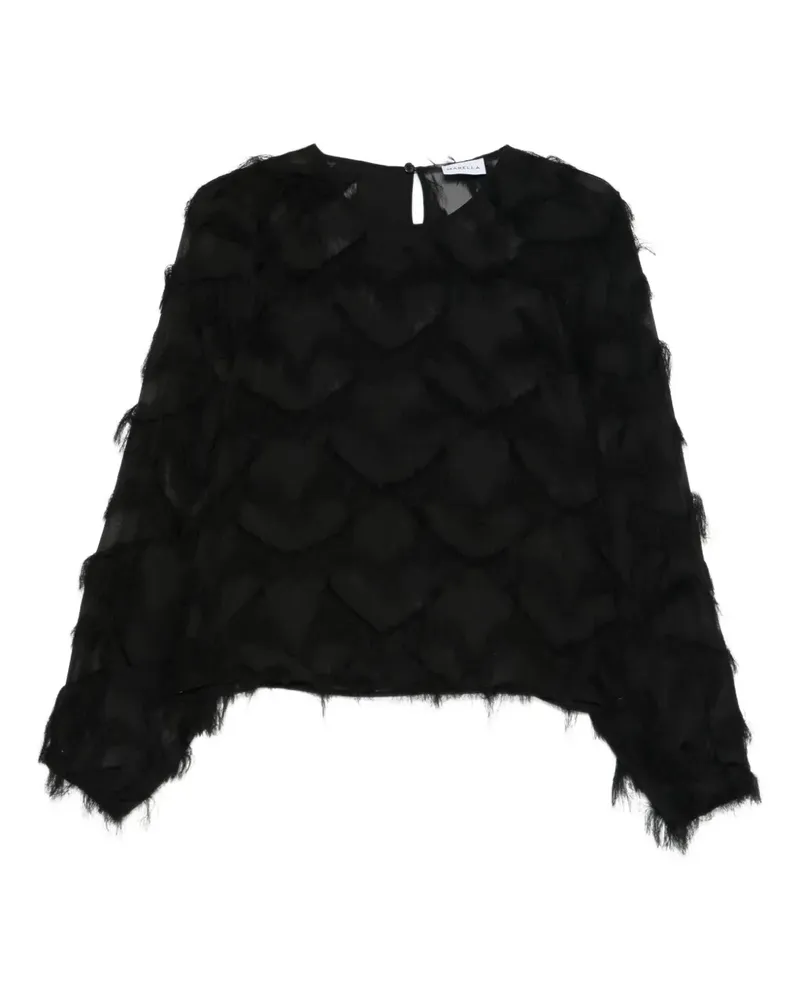 MARELLA Nomme fringed blouse - Schwarz Schwarz