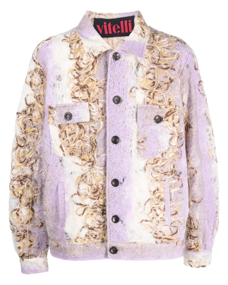 VITELLI Bomberjacke mit grafischem Print - Nude Nude