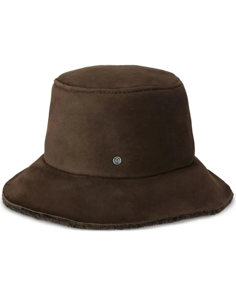 Maison Michel Fredo Fischerhut aus Shearling - Braun Braun