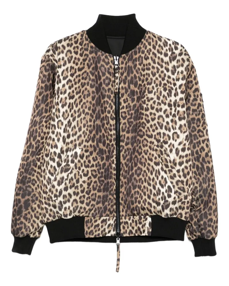 P.A.R.O.S.H. P.A.R.O H. Bomberjacke mit Leoparden-Print - Braun Braun