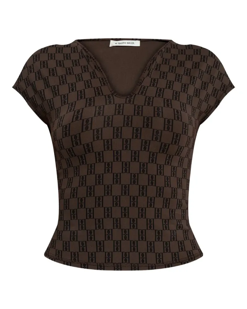 By Malene Birger Gemustertes Venazia Oberteil - Braun Braun