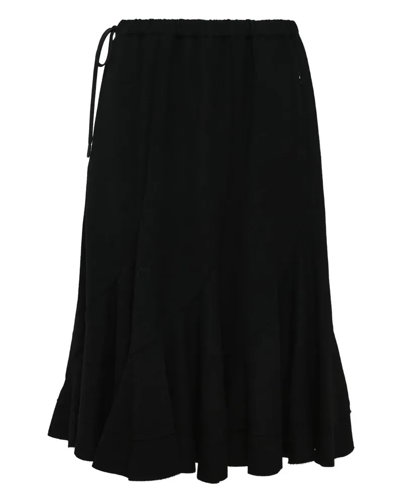 Yohji Yamamoto drawstring ruffled skirt - Schwarz Schwarz