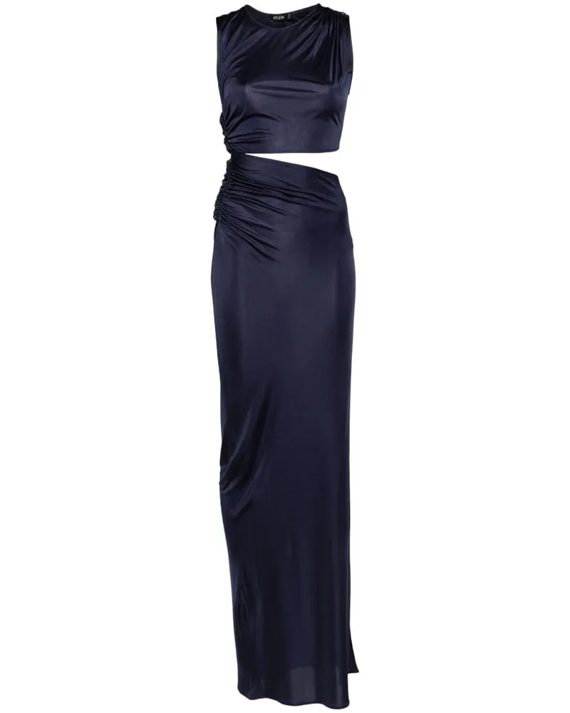 ATLEIN Maxikleid mit Cut-Out - Blau Blau