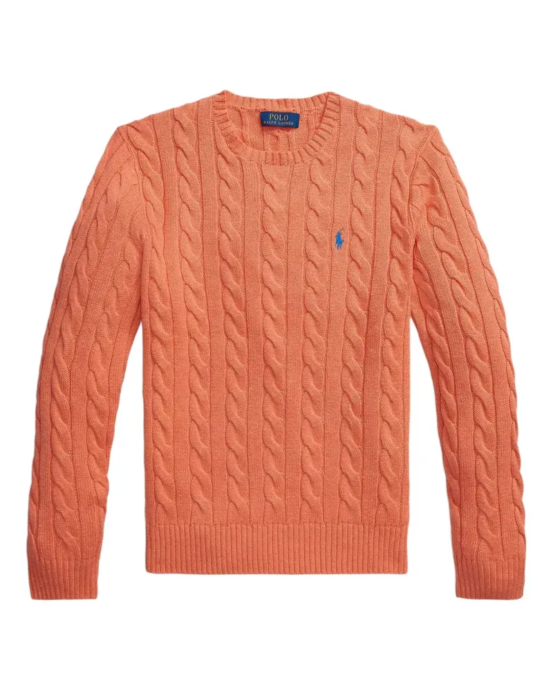 Ralph Lauren Landärmeliger Pullover mit Zopfmuster - Orange Orange