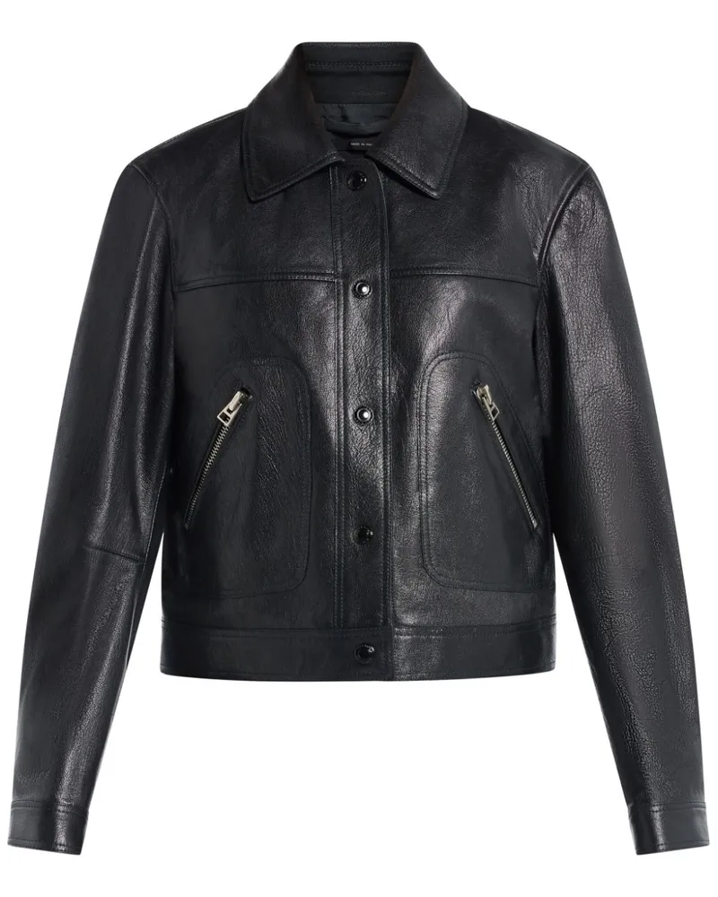Tom Ford Klassische Lederjacke - Schwarz Schwarz