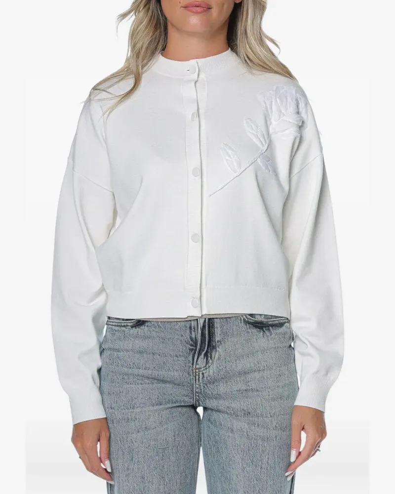 Ted Baker Nelsie Cardigan mit Organza-Applikation - Weiß Weiß
