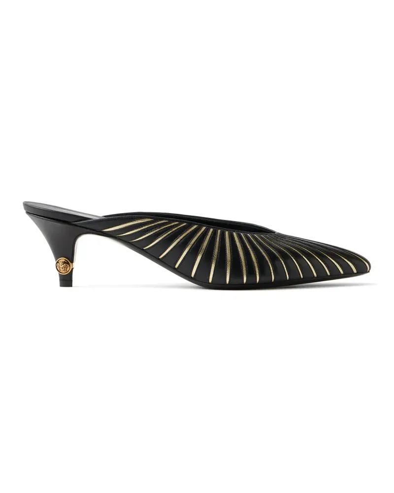Versace Gianni Mules aus Nappaleder - Schwarz Schwarz