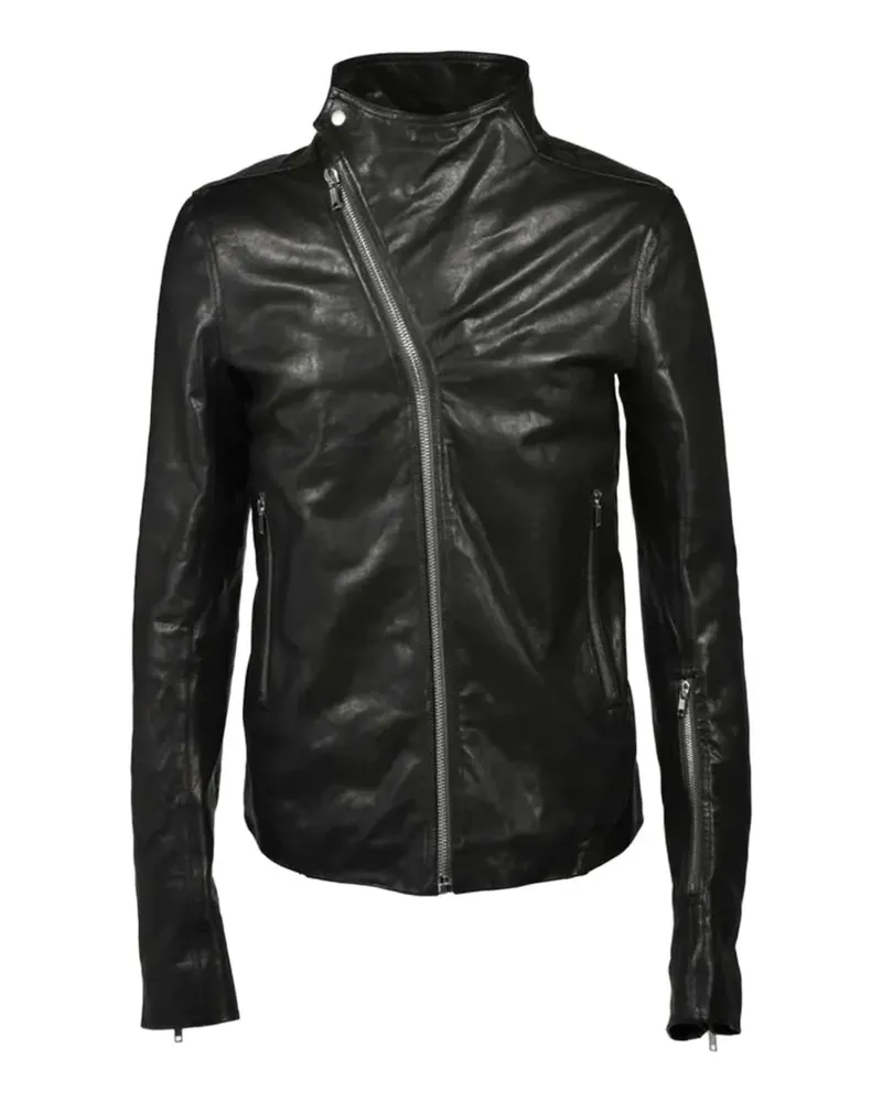 Rick Owens Wattierte Release Lederjacke - Schwarz Schwarz