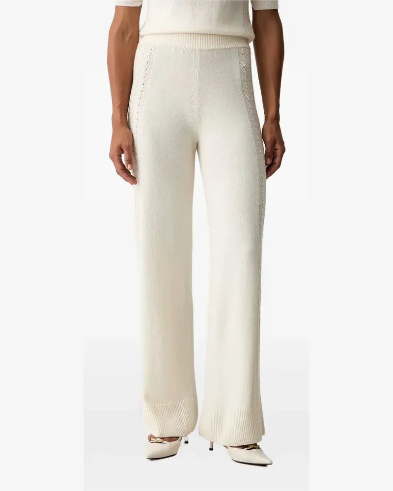 Ermanno Scervino Weite Hose aus Pointelle-Strick - Nude Nude