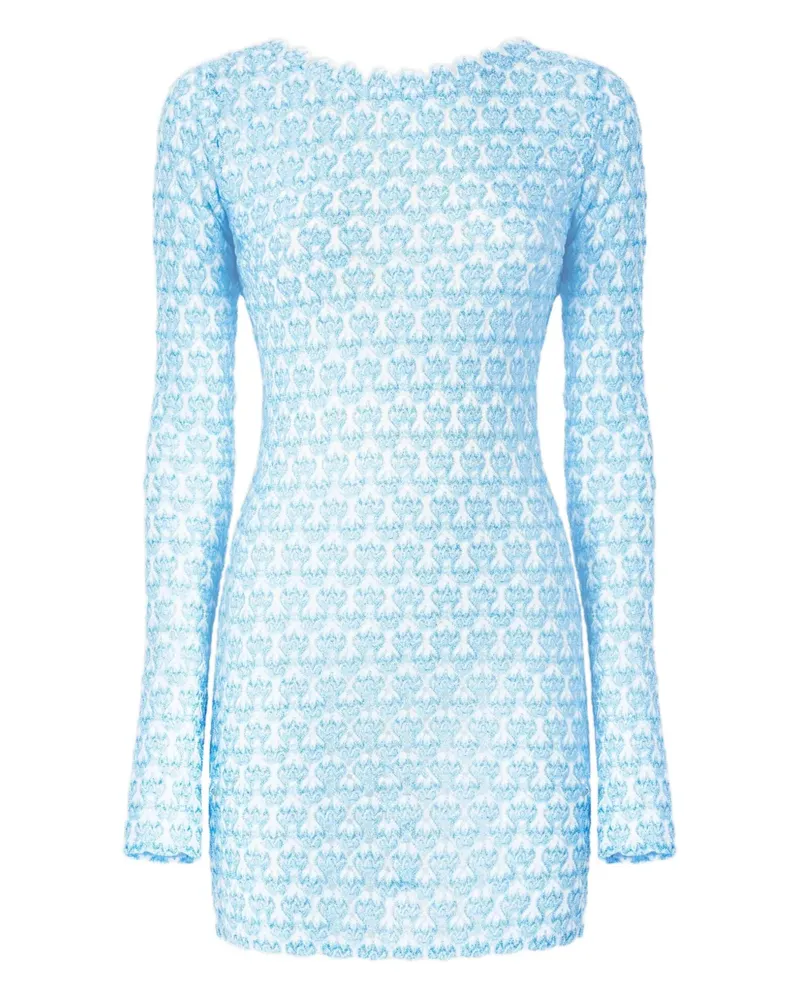 Missoni Gehäkeltes Minikleid mit langen Ärmeln - Blau Blau