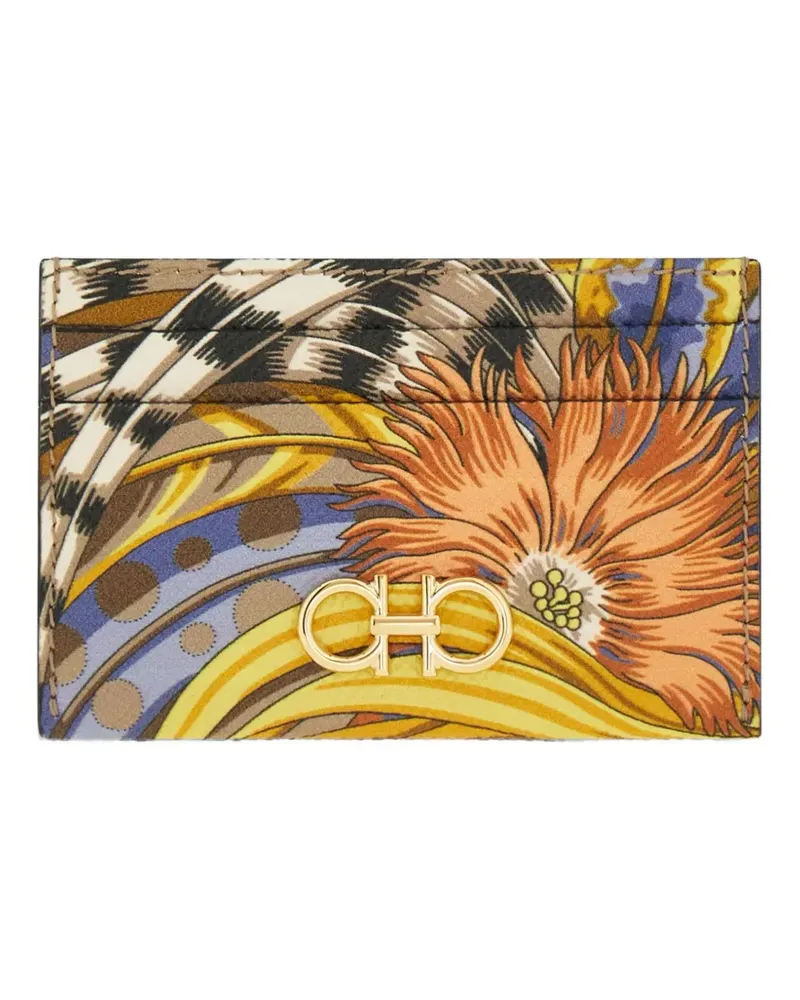 Ferragamo Kartenetui mit Gancini-Detail - Gelb Gelb