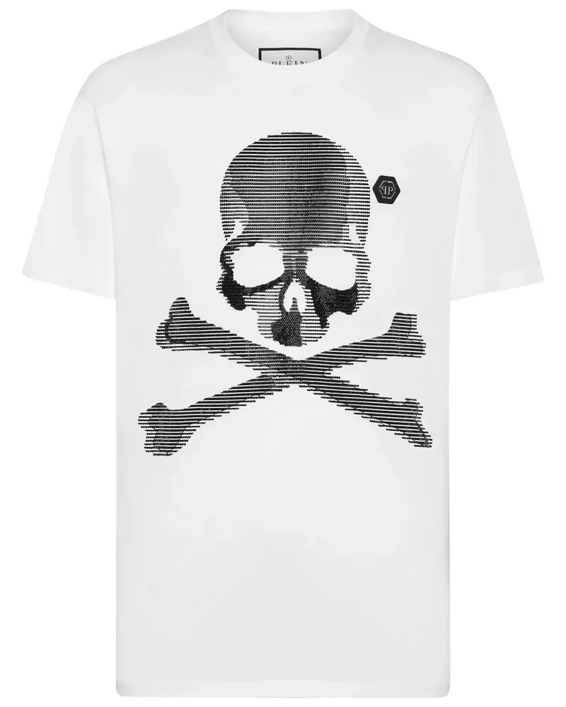 Philipp Plein T-Shirt mit Totenkopf-Print - Weiß Weiß