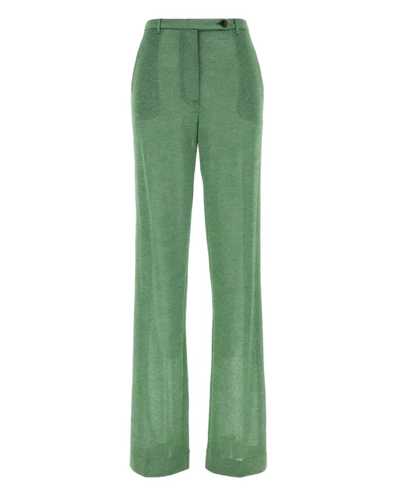 Miu Miu Hose mit Metallic-Garn - Grün Grün
