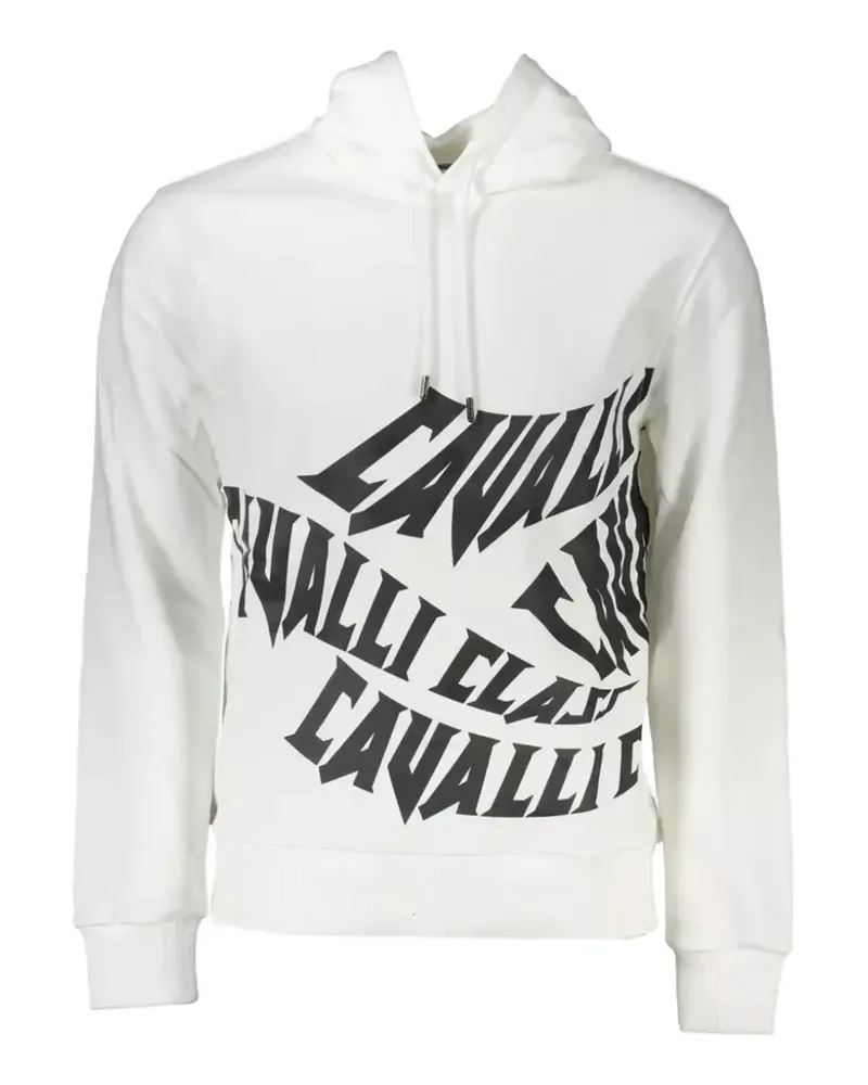 Roberto Cavalli logo-print hoodie - Weiß Weiß