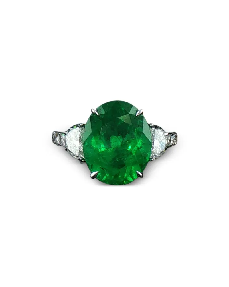 HYT Jewelry emerald and diamond ring - Silber Silber