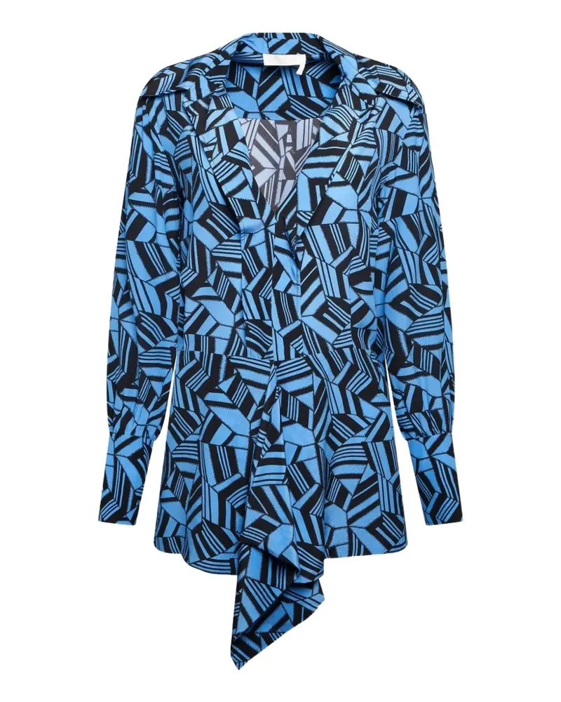 Chloé Bluse mit geometrischem Print - Blau Blau