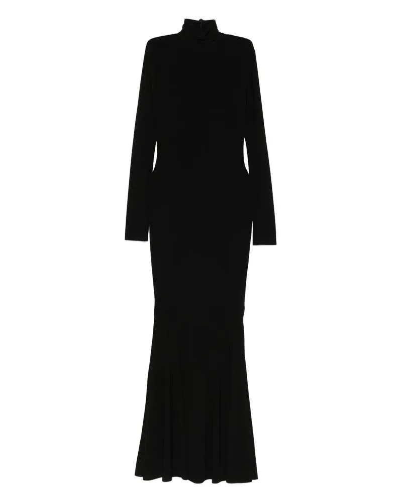 Norma Kamali long-sleeve roll-neck dress - Schwarz Schwarz