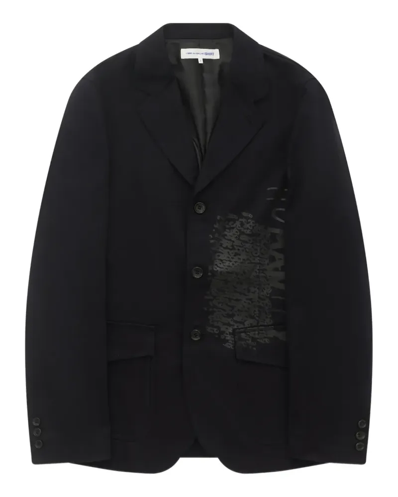 Comme des Garçons x Dan Perjovschi Blazer - Blau Blau