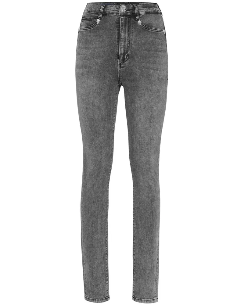 Philipp Plein Skinny-Jeans mit Kristallen - Grau Grau