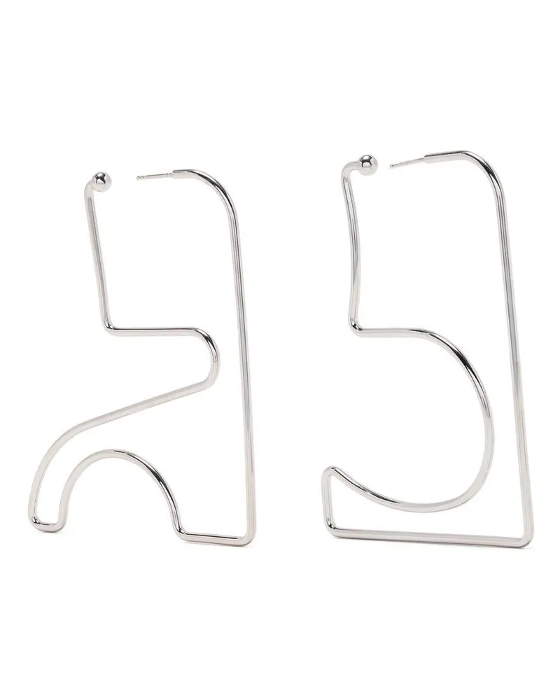 Courrèges Ohrringe mit geometrischer Form - Silber Silber