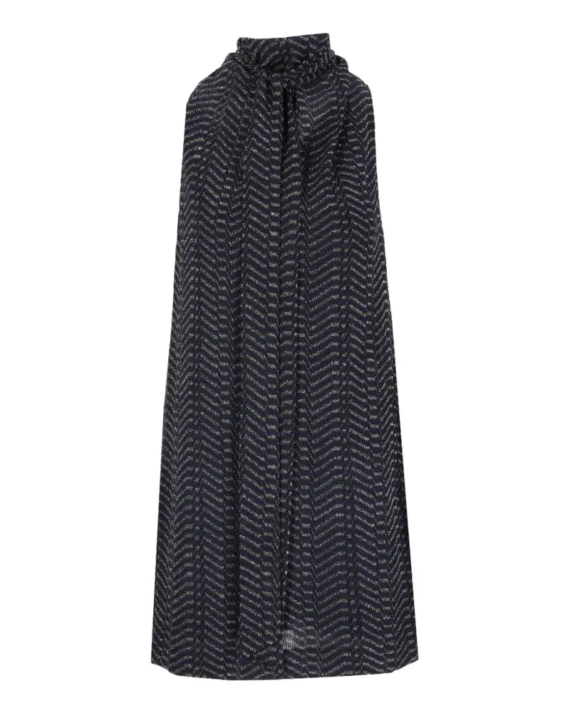 Missoni Ärmelloses Minikleid mit Schalkragen - Blau Blau