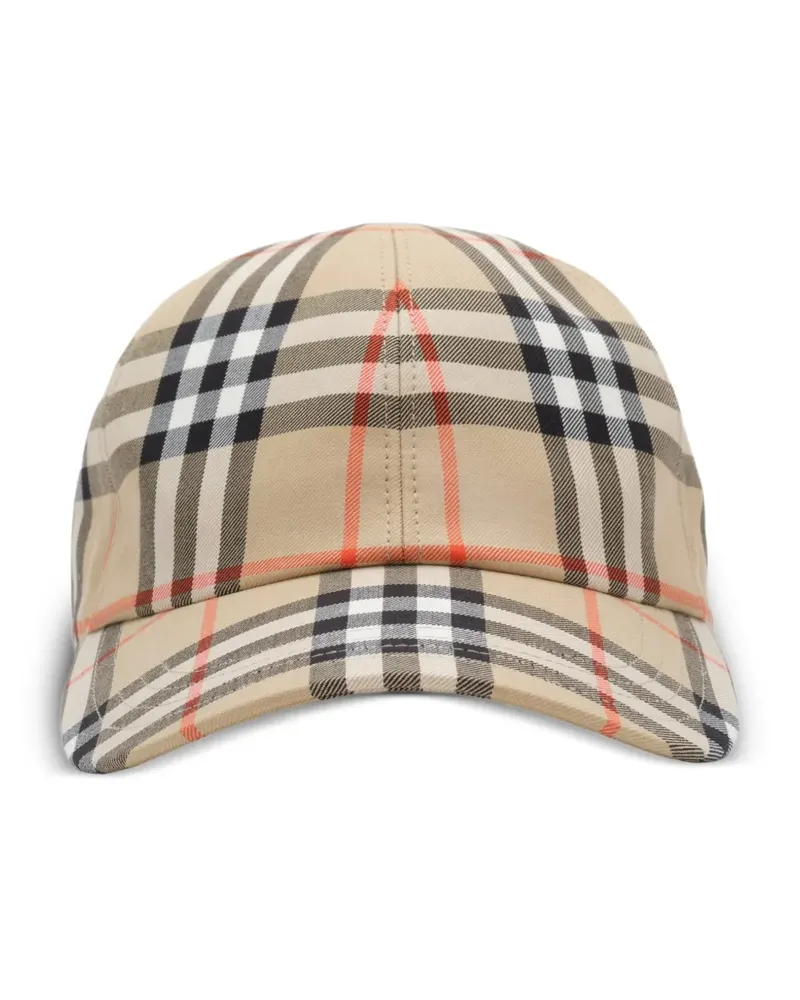 Burberry Karierte Baseballkappe - Nude Nude