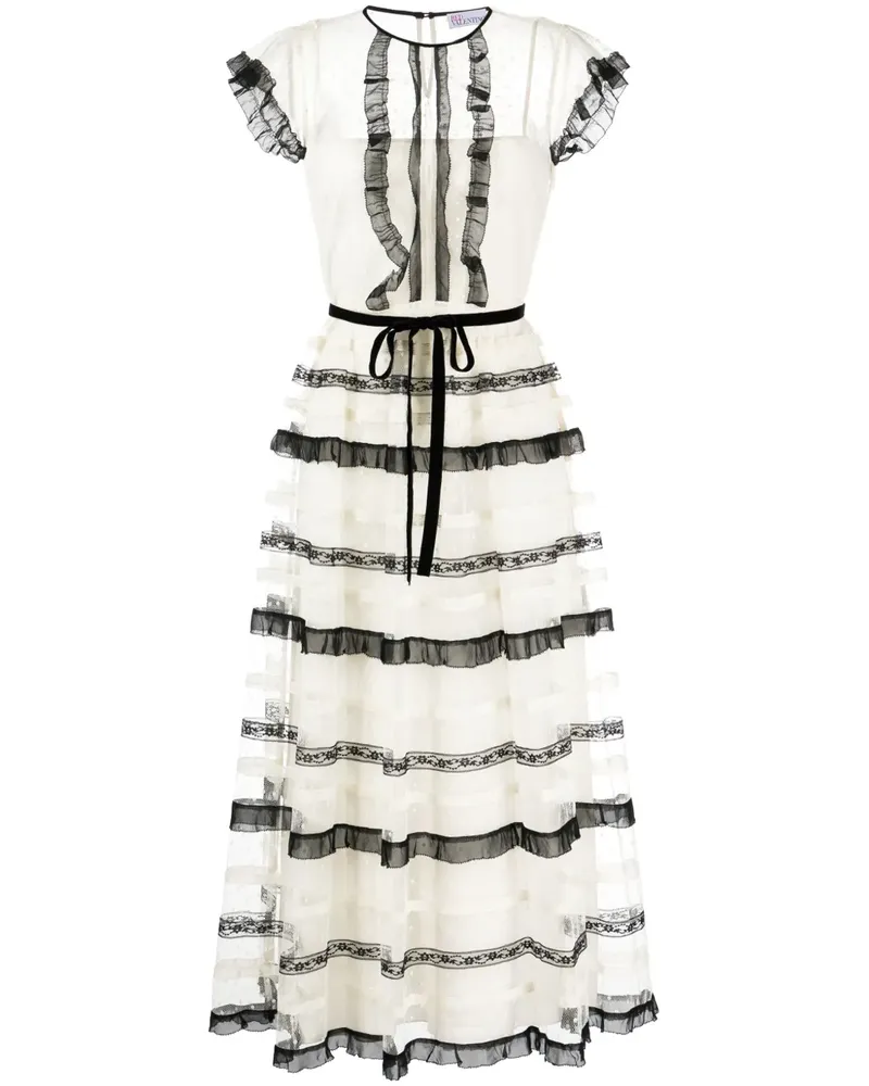 RED Valentino Midikleid aus Tüll - Nude Nude