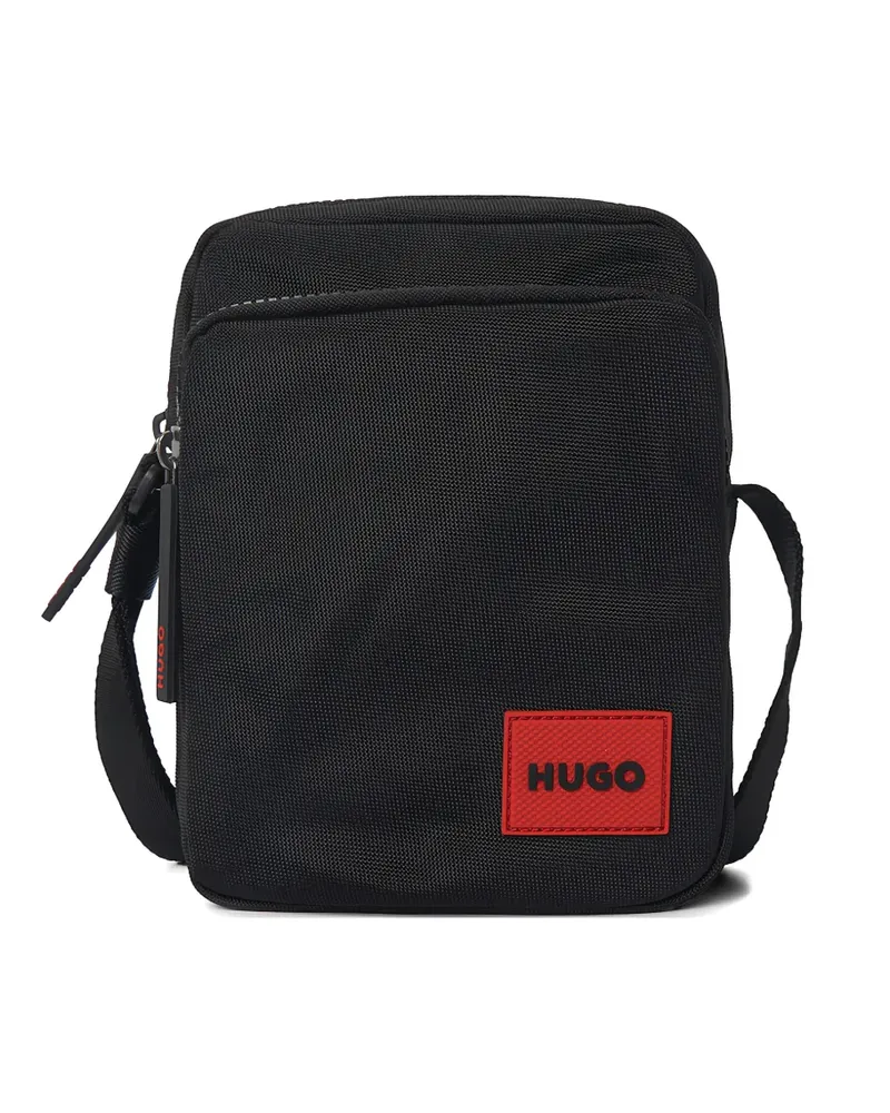 HUGO BOSS zip pocket messenger bag - Schwarz Schwarz