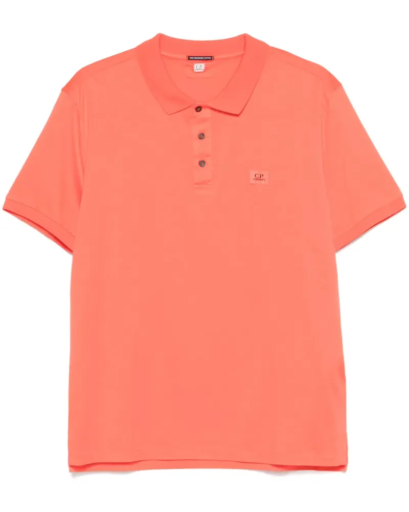C.P. Company Poloshirt mit Logo-Patch - Rot Rot