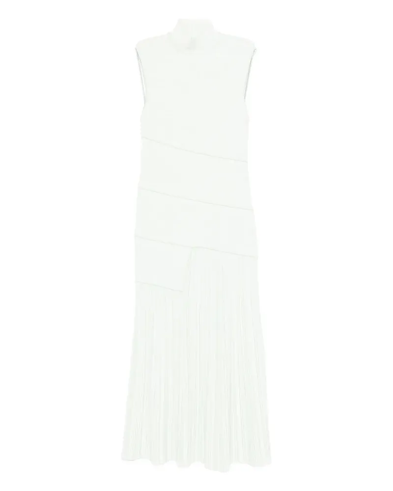 Proenza Schouler Federica Maxikleid mit Falten - Weiß Weiß