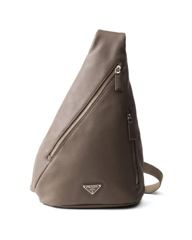 Prada Cross Schultertasche - Grau Grau