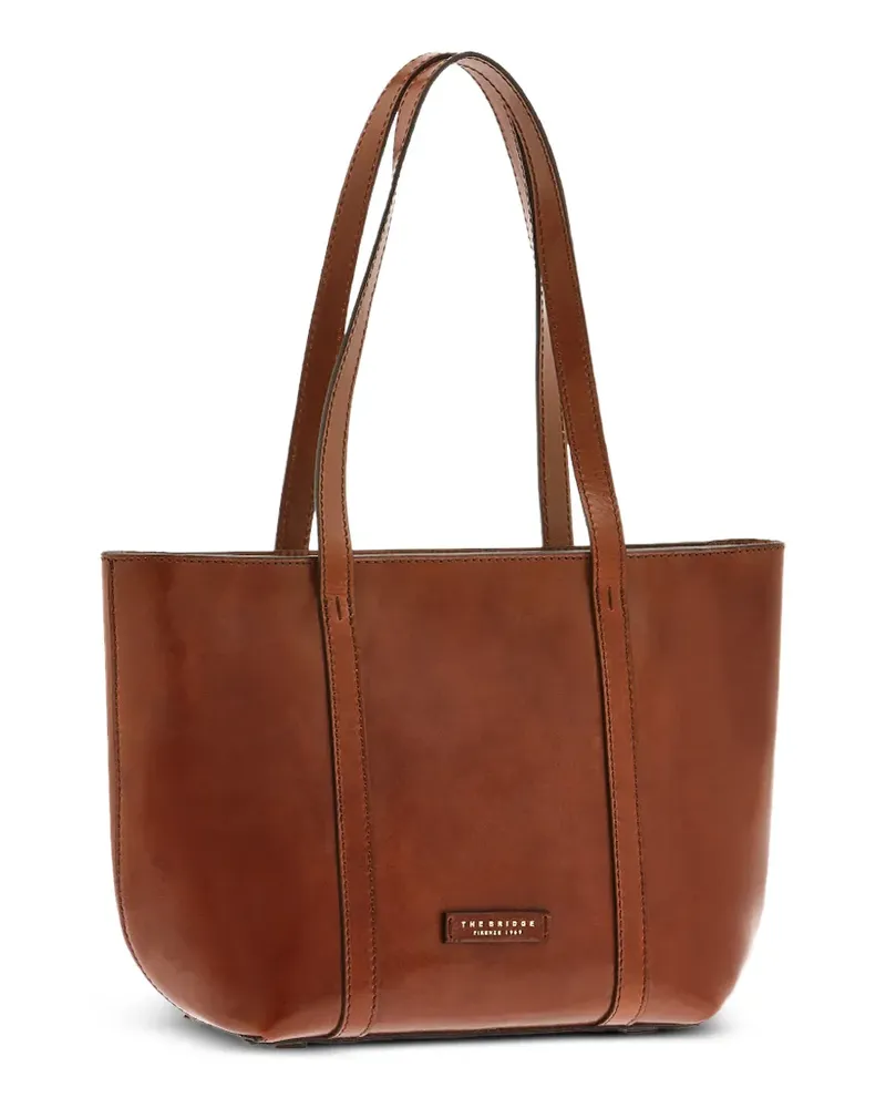 The Bridge leather zip-top tote bag - Braun Braun