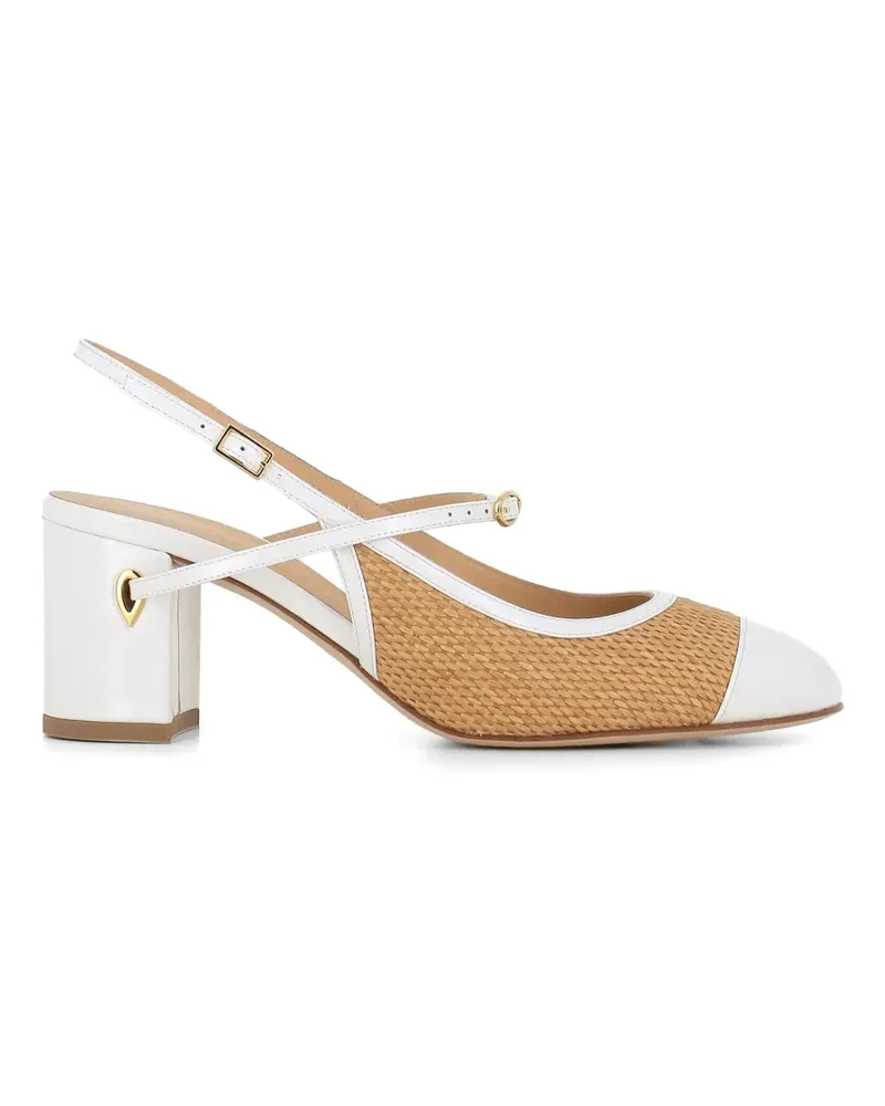 Jennifer Chamandi Mattia woven strap pumps - Weiß Weiß
