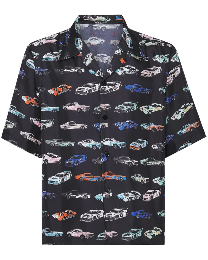 Philipp Plein Cars Racing Hemd - Schwarz Schwarz