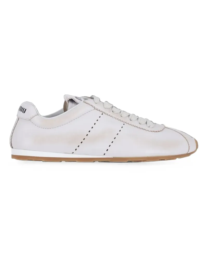 Miu Miu Plume suede sneakers - Weiß Weiß