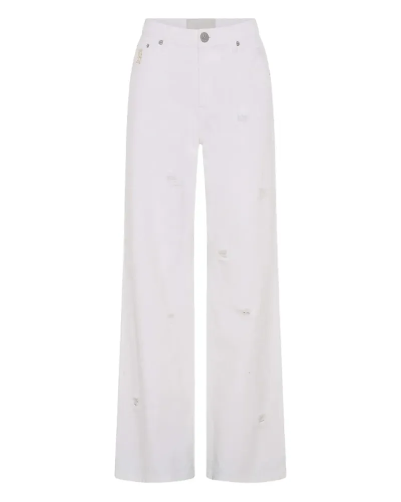 One Teaspoon Jackson textured distressed denim - Weiß Weiß