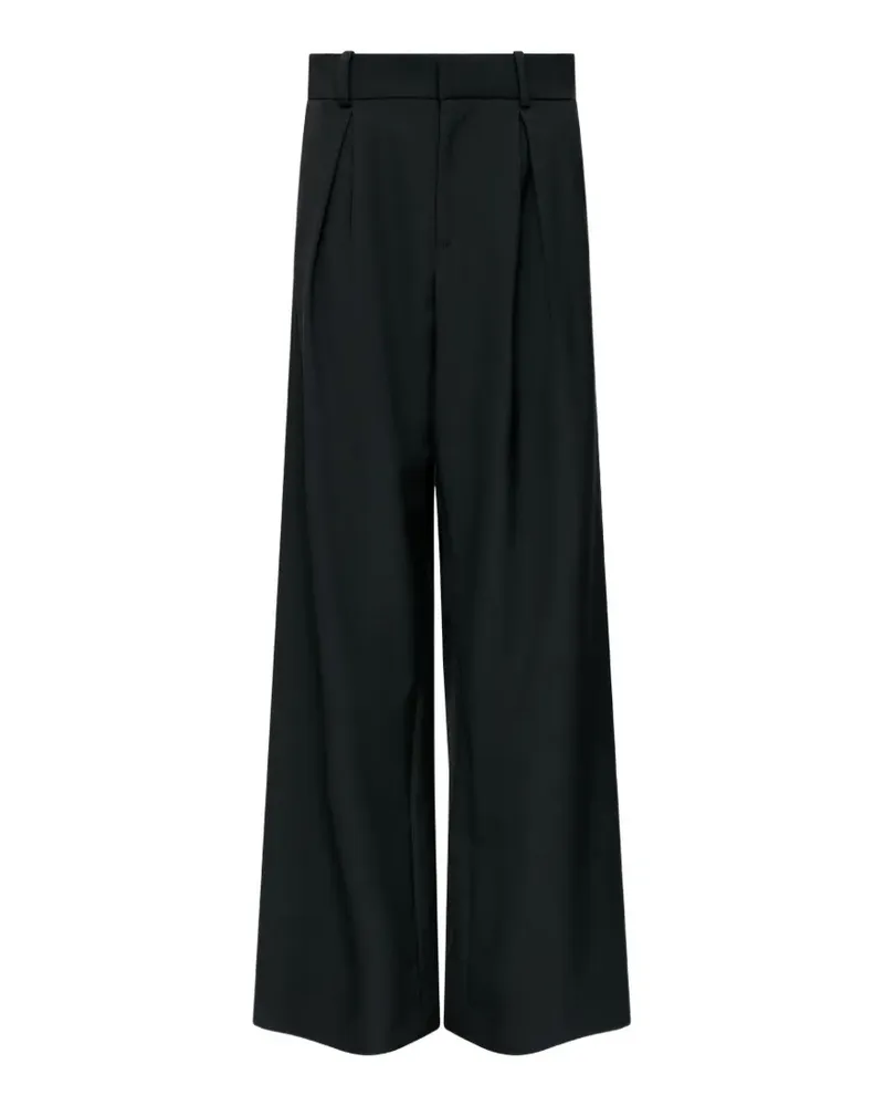 Maison Margiela mannequin label wool blend pleated trousers - Schwarz Schwarz