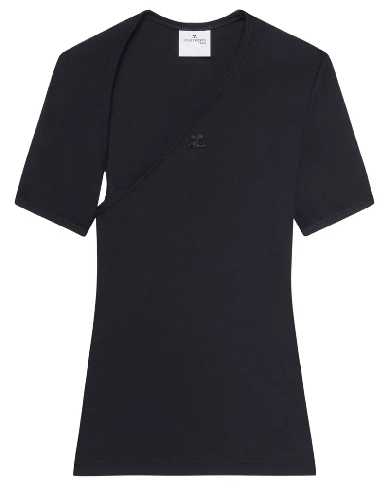 Courrèges Slash T-Shirt - Schwarz Schwarz
