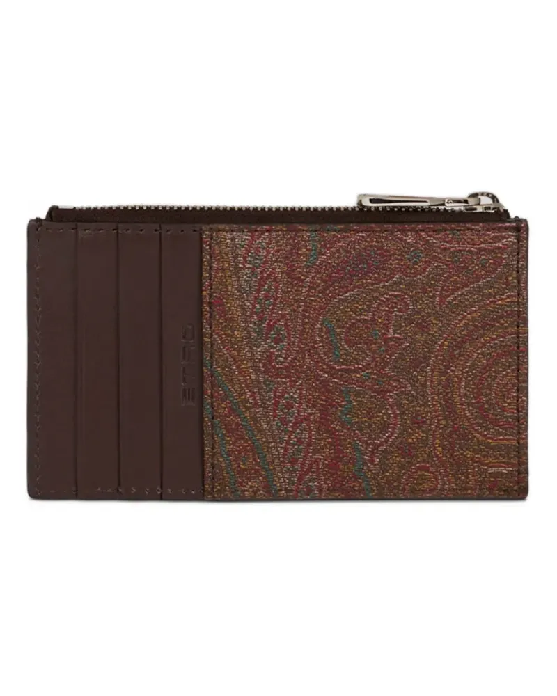 Etro Arnica paisley zip card holder - Braun Braun
