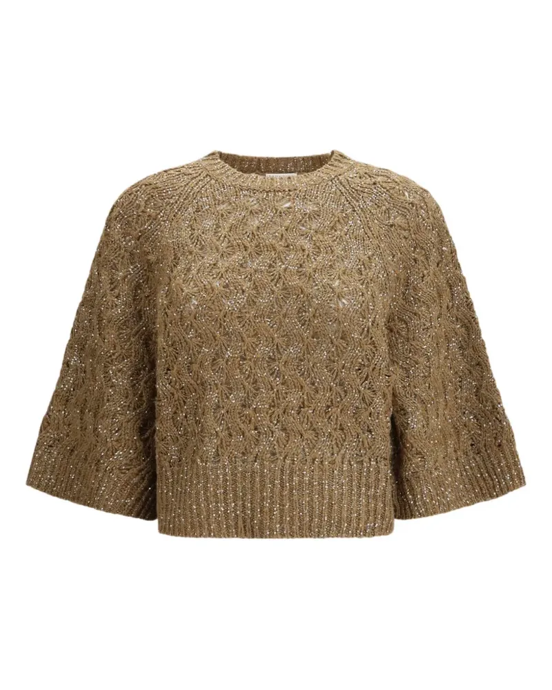 Brunello Cucinelli open-stitch sweater - Braun Braun
