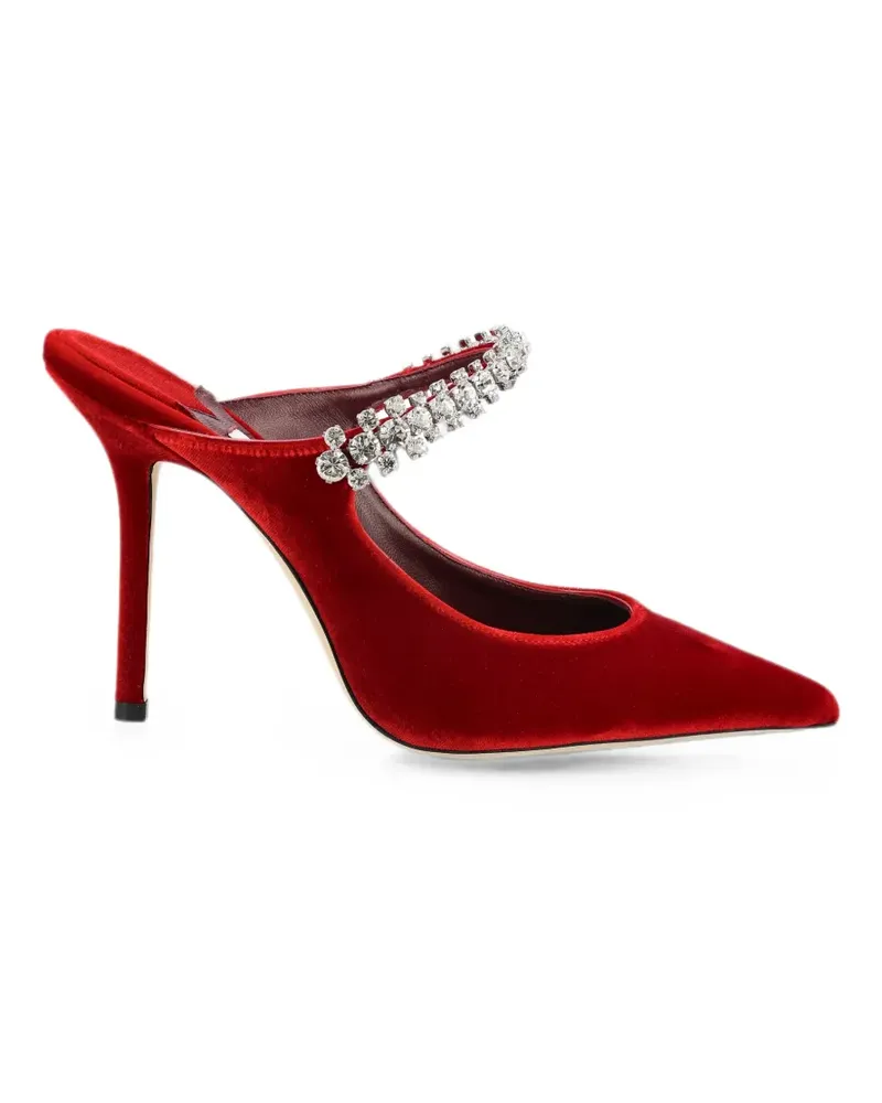 Jimmy Choo Bing Mules mit Kristallen - Rot Rot