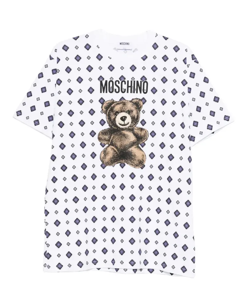 Moschino Gemustertes T-Shirt - Weiß Weiß