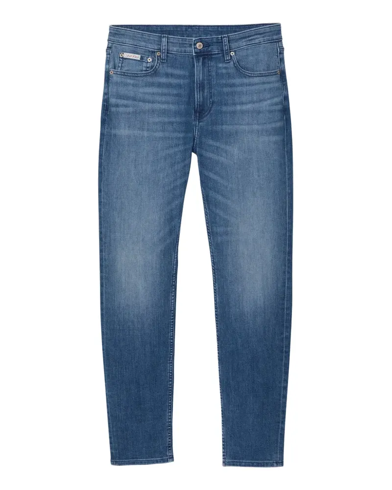 Calvin Klein Five-Pocket-Jeans mit Logo-Patch - Blau Blau
