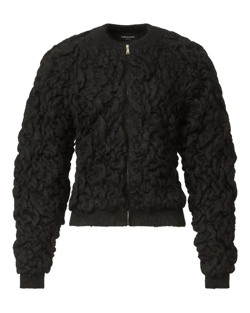 Fabiana Filippi Cardigan mit Zopfmuster - Schwarz Schwarz