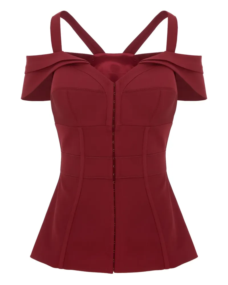 Murmur Schulterfreies Candy Corsage-Top - Rot Rot