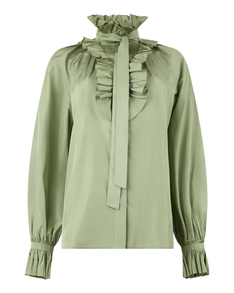 Alberta Ferretti Bluse mit Rüschen - Grün Grün